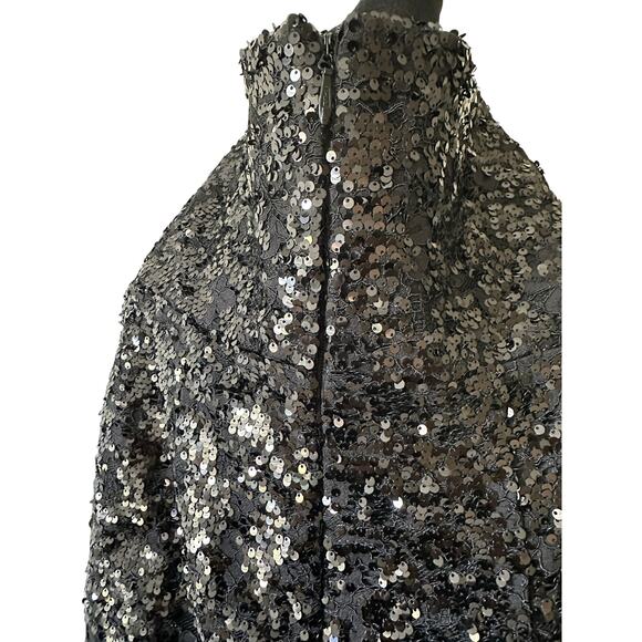 Rebecca Vallance Diana sequined mesh-trimmed gown US 6 - Picture 12 of 14